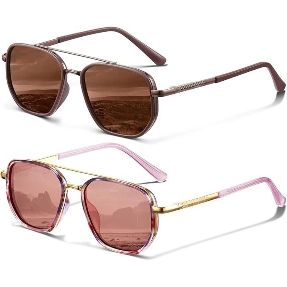 Polarized Aviator Sunglasses Women Men UV400 Vintage Fashion Unisex Shades